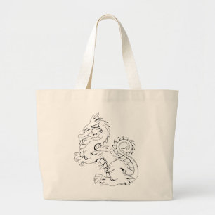 Tatsu Aziatische draak zijn fantastische mythische Grote Tote Bag