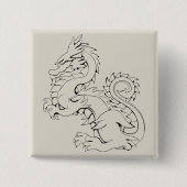 Tatsu Aziatische draak zijn fantastische mythische Vierkante Button 5,1 Cm (Voorkant)