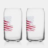 Tatted American Flag Blikvorm Glas (Links)