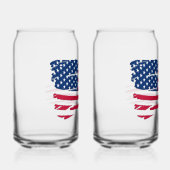 Tatted American Flag Blikvorm Glas (Rechts)