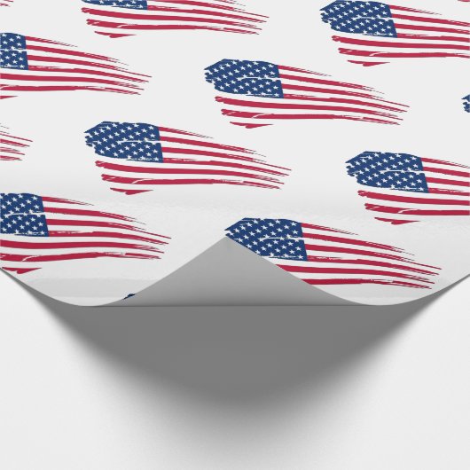 Tatted American Flag Cadeaupapier (Hoek)