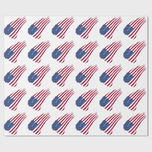 Tatted American Flag Cadeaupapier (Vlak)