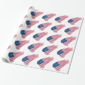 Tatted American Flag Cadeaupapier (Uitgerold)