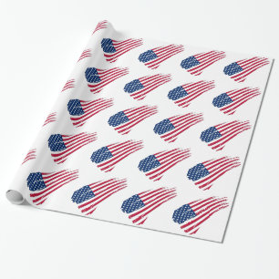 Tatted American Flag Cadeaupapier