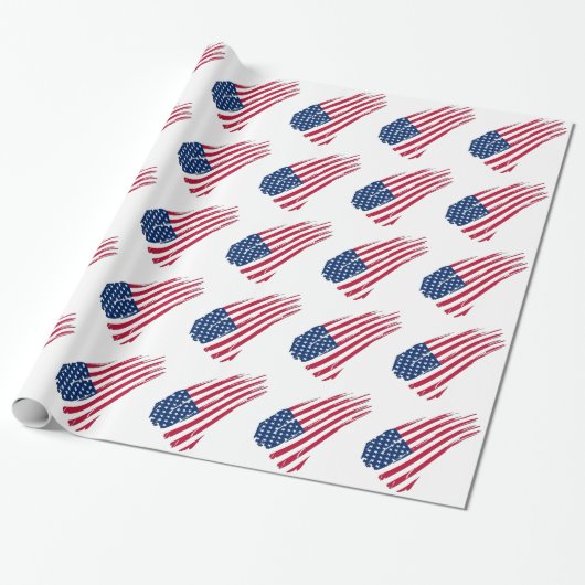 Tatted American Flag Cadeaupapier (Uitgerold)