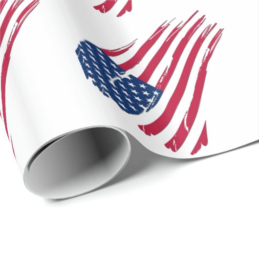 Tatted American Flag Cadeaupapier (Rol Hoek)