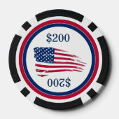 Tatted American Flag Pokerchips (Achterkant)