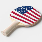 Tatted American Flag Tafeltennisbatje (Voorkant Gekanteld)