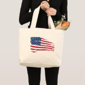 Tatted US Flag Grote Tote Bag (Voorkant (product))