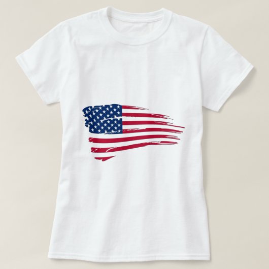 Tattered American Flag T shirt (Design voorkant)