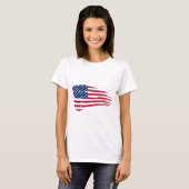 Tattered American Flag T shirt (Voorkant volledig)