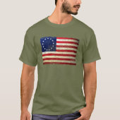  Tattered Betsy Ross American Flag T-shirt (Voorkant)