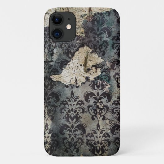  Tattered Black Torn Misused Wallpaper Case-Mate iPhone Case (Achterkant)