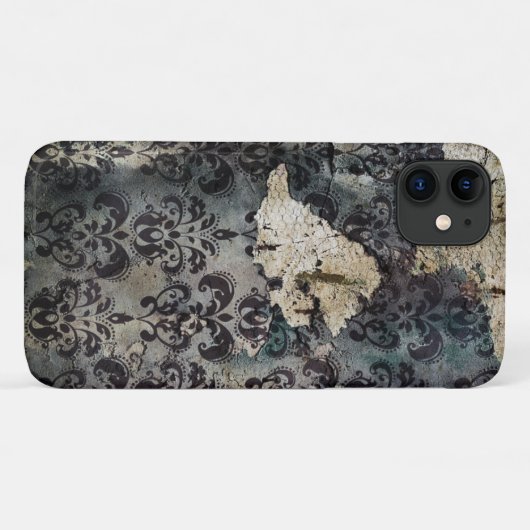  Tattered Black Torn Misused Wallpaper Case-Mate iPhone Case (Achterkant (horizontaal))