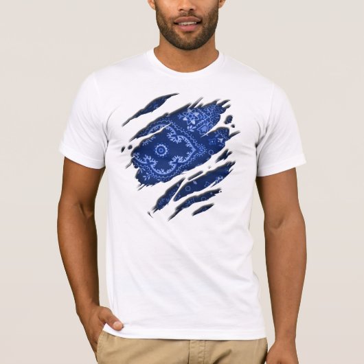 Tattered Blue Bandana T-shirt (Voorkant)
