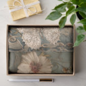 Tattered Floral, Kant vlinder, Stoffig blauw & Roz Tissuepapier (Geschenk)