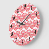 Tattered harten die over wit worden vermenigvuldig grote klok (Hoek)