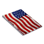 Tattered Patriotic USA Flag, Verenigde Staten Notitieboek (Rechterzijde)