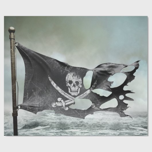 Tattered Pirate Flag Cadeaupapier (Vlak)