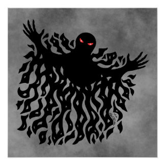 Tattered Shadow Entity Weird Horror Art Perfect Poster