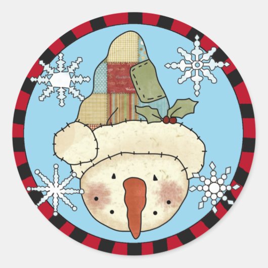 Tattered Snowman Stickers (Voorkant)