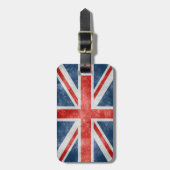 Tattered Union Jack Bagagelabel (Voorkant verticaal)