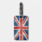 Tattered Union Jack Bagagelabel (Achterkant verticaal)