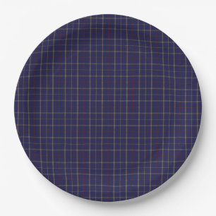 Tattersall Mode Brooks Blue Gold Red Papieren Bordje