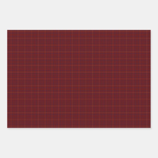 Tattersall Mode Brooks Maroon Blue Gold Inpakpapier Vel (Voorkant 2)