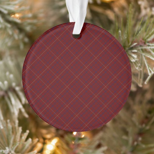 Tattersall Mode Brooks Maroon Blue Gold Ornament (Boom)