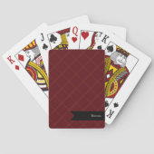 Tattersall Mode Brooks Maroon Blue Gold Pokerkaarten (Achterkant)