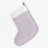 Tattersall Pattern Violet White Dark Blue Pset Grote Kerstsok (Achterkant (Hangend))