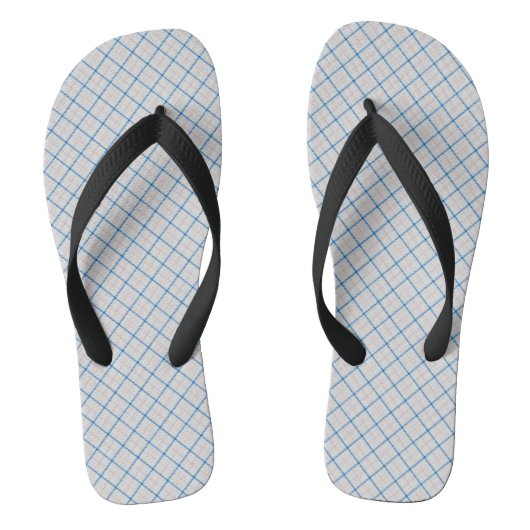 Tattersall Roze Cerulean Wit Geruit Teenslippers (Voetbed)