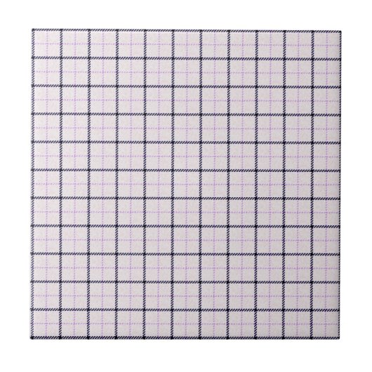 Tattersall Tartan Pset Pattern Violet Blue Tegeltje (Voorkant)