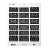 Tatting Fractal Pattern Snowflake Etiket (Full Sheet)