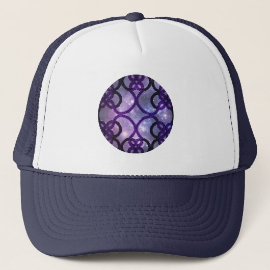 Tatting van de fantasie de Paarse Hemel van de Trucker Pet (Voorkant)