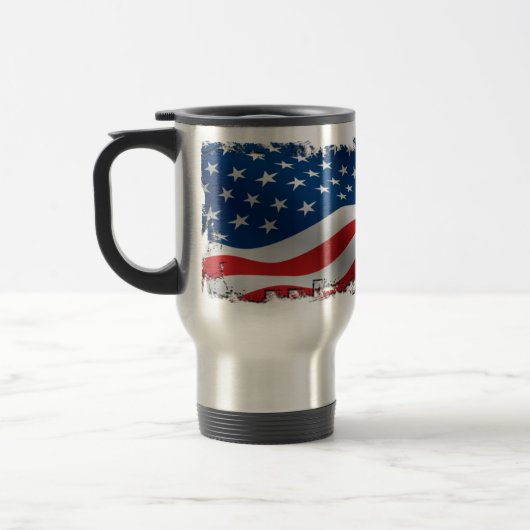 Tattle American Flag Travel Mug Reisbeker (Links)