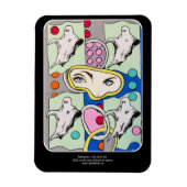 ‘Tattletales in the Spirit Box’ schilderij op een Magneet (Verticaal)