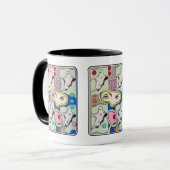 ‘Tattletales in the Spirit Box’ schilderij op een Mok (Voorkant links)