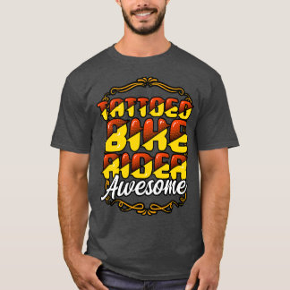 Tattoed Bikerider Geweldige T-shirt