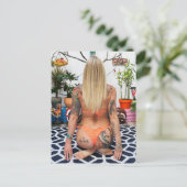 Tattoed Bikini Model Foto Briefkaart (Staand voorkant)