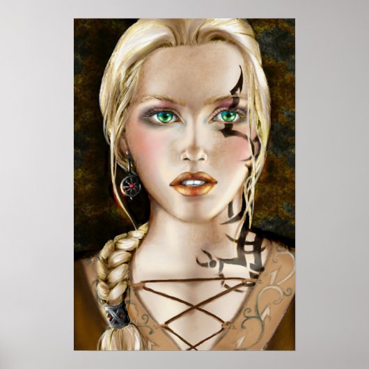 Tattoed Girl Mini Poster (Voorkant)