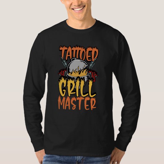 Tattoed Grill Master Smoker Grill Barbecue Meat Gr T-shirt (Voorkant)