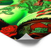 Tattoed Zombie Pin-up Poster (Hoek)