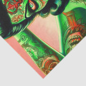 Tattoed Zombie Pin-up Tissuepapier (Detail)
