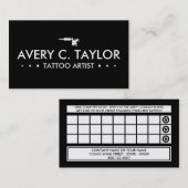 TATTOO 3stippen Loyalty-programma Klantenkaartje (Voorkant / Achterkant)