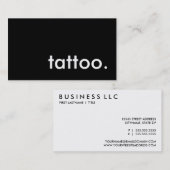 tattoo. (aanpasbare kleur) visitekaartje (Voorkant / Achterkant)