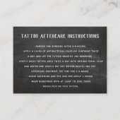  Tattoo Aftercare Instructies Zwart Visitekaartje (Voorkant)