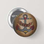 Tattoo Anchor Ronde Button 5,7 Cm (Voorkant /achterkant)