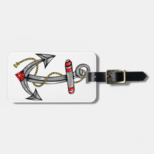 Tattoo Anchor verzenden Bagagelabel (Voorkant horizontaal)
